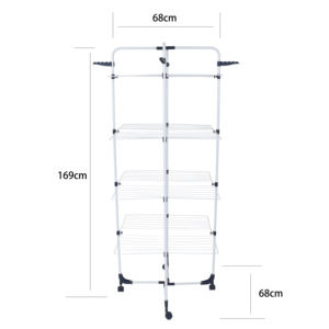 Estante de Lavandería Metálico Plegable y Ajustable de 4 Niveles y 40 Metros, para Baño y Exteriores, Secador de Ropa Vertical, Precio Bajo - Product Image 2
