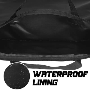 Borsa per la conservazione dei vestiti sporchi e bagnati impermeabili impermeabili pesanti su misura borsa per la <span class=keywords><strong>biancheria</strong></span> nera da viaggio con tasche con cerniera - Product Image 4