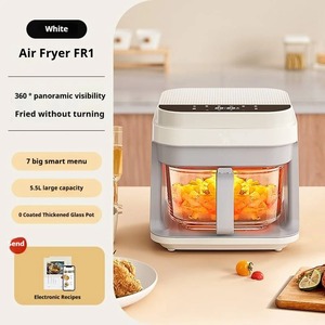 Freidora de Aire Multifuncional para el Hogar de 1200W con Asa Fría al Tacto y Cesta de Vidrio Transparente, Cocina 8 en 1, Sin Necesidad de Voltear - Product Image 3
