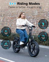 Vélo électrique pliable de montagne KOOLUX KL6S, gros pneus 20x4 pouces, en alliage d'aluminium, autonomie longue portée 70-100 km, pour la vente en gros en Europe