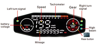 Harga Pabrik Terlaris Universal 12V Motor LED Digital Instrument Speedometer Voltmeter Pengukur Level Oli
