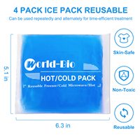 4 packs de gel réutilisables pour les blessures Packs de glace souples flexibles pour genou épaule dos-Packs chauds et froids