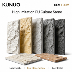 Panel de Revestimiento de Pared de Piedra PU 3D, Revestimiento de Imitación de <span class=keywords><strong>Roca</strong></span>, Panel Decorativo Ligero para Sala de Estar, Pared Decorativa - Product Image 1