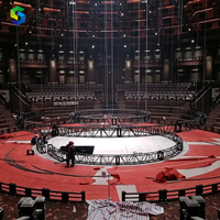 Système de structure en treillis noir en aluminium avec vis et boulons pour concerts, plateformes d'activités extérieures