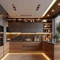 Meuble de cuisine moderne à assembler, armoire de rangement pour appartement, meuble de cuisine autoportant de luxe en bois, petit meuble de cuisine