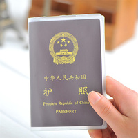 Porte-Passeport PVC Transparent Clair 2022 avec Motif Mat, Étui pour Cartes de Visite et Housse de Protection pour Passeport