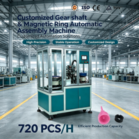 Machine d'assemblage de compteurs d'eau industriels pour l'installation d'anneaux magnétiques avec automatisation PLC et système de détection