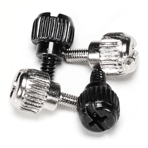 Vis à molette moletées, vis de serrage manuel pour <span class=keywords><strong>châssis</strong></span> d'ordinateur, en acier au carbone nickelé/fini noir - Product Image 4