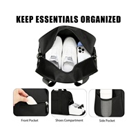 Sac à main portable léger personnalisable avec fermeture éclair, grande capacité, sac bandoulière, rangement pour vêtements de sport et de fitness