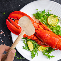 Accessoire de cuisine : Outil de préparation des fruits de mer, marteau à crabes en bois naturel avec logo personnalisé, casse-coquillages, outil à fruits de mer
