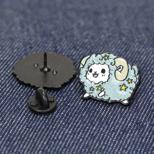Nuova Spilla a Forma di Alpaca, Leone e Tartaruga in Stile Cartone Animato, Decorazione per Borse Bambini, con Glitter e Smalto, Spilla da Bavero - Product Image 3