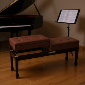 Banco de Piano Score Duet, Taburete de Almacenamiento de Madera Acolchado de 3.5 Pulgadas, Accesorios para Instrumentos Musicales - Product Image 2