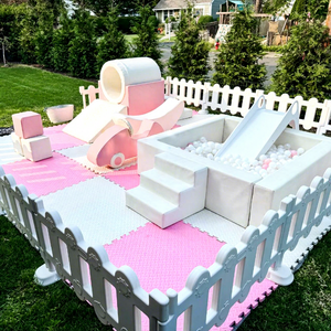 Juegos de Esponja de Alta Densidad para Niños, de Lujo, en Rosa y Blanco, para Interiores, Alquiler de Equipos de Juego Suave, Piscina de Pelotas para Niños Pequeños - Product Image 1
