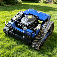 Vente directe d'usine, tondeuse à gazon robotisée portable à commande à distance, de qualité industrielle, alimentée au diesel, pour la maison et le jardin