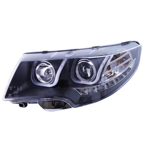 Conjunto de <span class=keywords><strong>Faros</strong></span> Delanteros Halógenos y Xenón para <span class=keywords><strong>Skoda</strong></span> <span class=keywords><strong>Superb</strong></span> 2009-2013, Modificados con Luces LED de Circulación Diurna y Lente Bi-Optica - Product Image 1