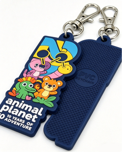 Llavero de Goma con Relieve 3D Personalizado, Souvenir del 10.º Aniversario de Animal Planet, Llavero de Dibujos Animados Personalizado, Suave y Ligero - Product Image 5