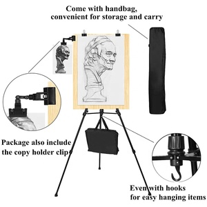 Giá vẽ nhôm tripod cho bức tranh có thể điều chỉnh mạnh mẽ Studio Giá vẽ nhỏ với màu đen mang theo túi - Product Image 5