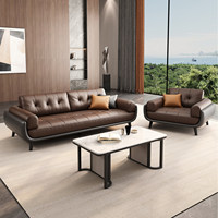 Canapé de bureau de style italien, réception, détente, simplicité, modernité, négociation commerciale, ensemble de table basse pour salle VIP