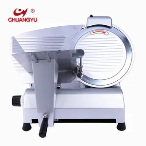 Chuangyu-rebanador eléctrico semiautomático para carne, salchichas, queso y carne, 220mm/250mm/300mm, para restaurante, gran oferta