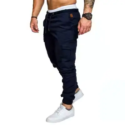 Outdoor polyester quick-drying sports pants multi-pocket men's casual cargo pants