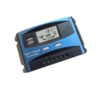 Contrôleur de charge solaire LCD + USB Contrôleur solaire 10A-60A 12V 24V Tension de batterie
