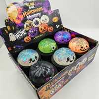 Boîte mystère de jouets squishy Halloween : Citrouille fantôme scintillante en maltose, à rebond lent, sensoriel, anti-stress, cadeau pour enfants