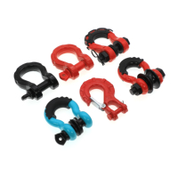Adaptateur de manille de remorquage 2 pouces en acier inoxydable robuste et alliage d'aluminium noir, anti-tintement, sans perçage, pour remorquage 4x4 tout-terrain