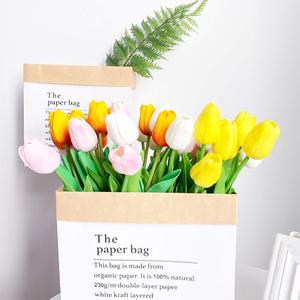 Fleurs artificielles de tulipes pour mariage, fleurs artificielles en PU au toucher réel, arrangements décoratifs, bouquets de tulipes artificielles - Product Image 3