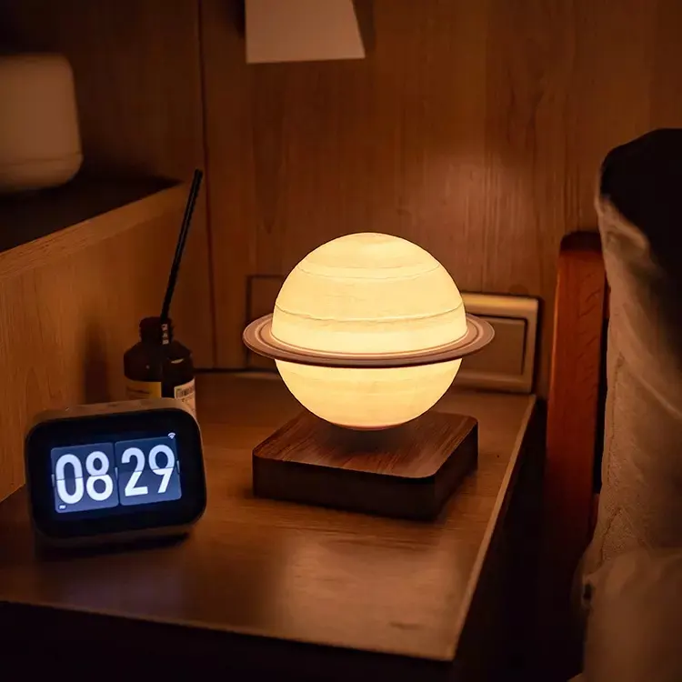 Maglevin окружающий свет Nordic креативный роскошный дизайн гостиная мягкий свет Магнитный левитирующий плавающий Сатурн настольная лампа
