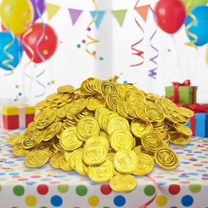 Venta al por Mayor de 100 Monedas de Plástico de 35mm de Piratas y Tesoros Dorados para Niños de 8 a 13 Años, Juguetes Unisex So2587 - Product Image 6
