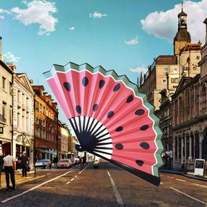 Custom 33cm Watermelon <b>Pattern</b> Bamboo Portable Folding Hand Fan Traditional Palestinian Design High Quality Promotion Party - Product Image 2