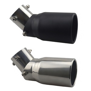 Stainless Steel Exhaust Tip Adjustable Universal Fit for <b>Car</b> SUV Single Rolled Exhaust Pipe Tip with Bolt-On - Product Image 4
