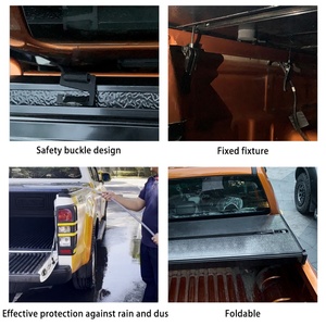 Accesorios para Camionetas 4x4, Cubierta Rígida de Aluminio para la Caja de la Camioneta, Plegable en Tres Partes, Compatible con Toyota Hilux Revo - Product Image 5