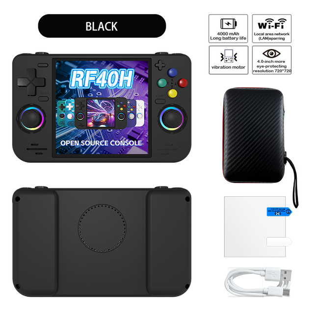 Hot Sale RF40H 4.0-Inch HD Screen Handheld Game Player Video Game Console Retro Game Console with WiFi & LINUX System RF40H