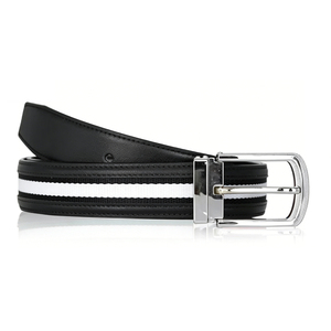 Cintura da Uomo all'Ingrosso con Fibbia ad Ardiglione in Nastro di Poliestere e Pelle PU con Fettuccia Intrecciata - Product Image 2