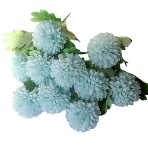 Fleur artificielle de chrysanthème en soie populaire, réaliste, à deux têtes, pour décoration de mariage, maison et hôtel - Product Image 5