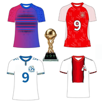 TF341 Professionelle Südamerikanische Fußballtrikots 100% Polyester Atmungsaktive Schnelltrocknende Anpassbare Team-Shirts