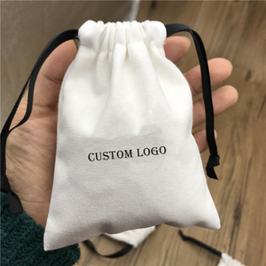 Sac à cordon en coton et lin de haute qualité avec logo personnalisé imprimé pour chaussettes, emballage cadeau de Noël - Product Image 5