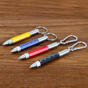 Stylo multifonctionnel 6-en-1 en métal pour extérieur, avec tournevis, règle courte, écran tactile 1,0 mm et porte-clés – Nouveauté - Product Image 2