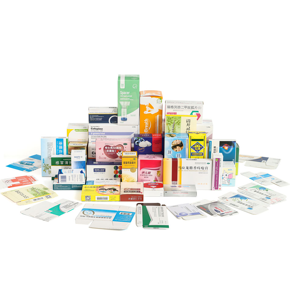 Customized Skincare Medicine Cosmetic Packaging Paper Boxes Custom Eco-Friendly Paper Card Box For Capsules Medicine Package