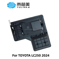 YULINME Passend für Toyota Prado LC250 EMC Qi 15W Rutschfeste Silikon-FOD Schnelle Kabellose Ladestation Schutzmatte Original Zubehör
