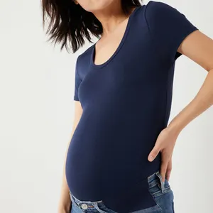Высококачественная Женская одежда для беременных с коротким рукавом и круглым вырезом