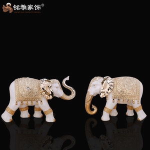 Statuettes d'éléphant en polyrésine de grande taille, décoration intérieure moderne pour la maison, 1 pièce - Product Image 2