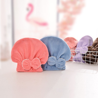 Gorro de Secado de Cabello con Lazo de Coral Personalizado de Fábrica, Accesorios de Baño para Mujeres y Niñas, Gorro de Ducha Absorbente y Grueso