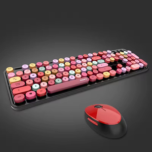 Retro High Quality Wireless 2.4Ghz Sweet pink Red Girl Cute Gift Keyboard <b>Mouse</b> Combo - Product Image 6