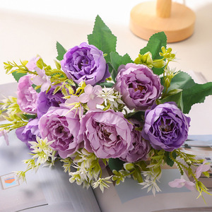 En gros 5 Têtes Artificielle Soie Pivoine <span class=keywords><strong>Bouquet</strong></span> De Fleurs Pour <span class=keywords><strong>Bouquet</strong></span> De Mariage De <span class=keywords><strong>Mariée</strong></span> - Product Image 4