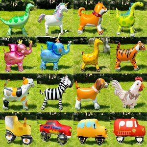 New 3D Cartoon Self-Standing Foil <strong>Balloon</strong> Jungle Walking Animal <strong>Balloons</strong> Happy Birthday Party Decoration Wheeled Animal <strong>Balloon</strong> - Product Image 4