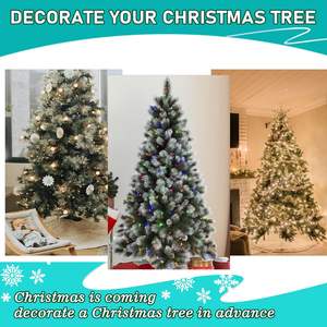 Árbol de Navidad artificial de <span class=keywords><strong>abeto</strong></span> <span class=keywords><strong>azul</strong></span> clásico preiluminado de 6,5 pies con luces LED, follaje de aguja PE, árbol de Navidad artificial - Product Image 6