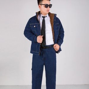 Chaqueta de Trabajo de Algodón Antiestático de Alta Calidad, Abrigo de <span class=keywords><strong>Soldador</strong></span> para Minería de Carbón, Ropa de Trabajo, Forro Polar, Mezclilla Gruesa - Product Image 2