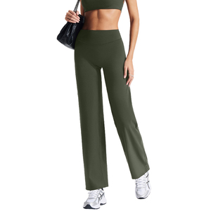 Pantalon de yoga ample pour femmes, taille haute, élastique, effet push-up fessier, coupe droite, pour le fitness et le sport - Product Image 6
